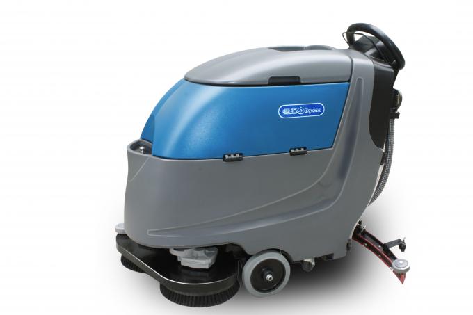 Two Brushes Battery Powered Compact Floor Scrubber Cleaning Machine High Efficiency 0