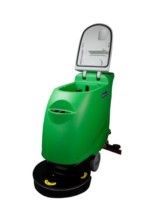 Concrete Battery Powered Floor Scrubber Drier Machine With Single Brush 0