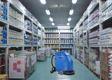 Blue Semi Automatic Compact Floor Scrubber Machine For Drugstore / Store House