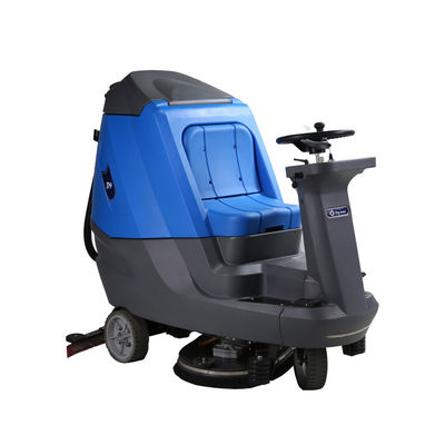 550w Suction 1100mm Squeegee Width Ride On Floor Scrubber
