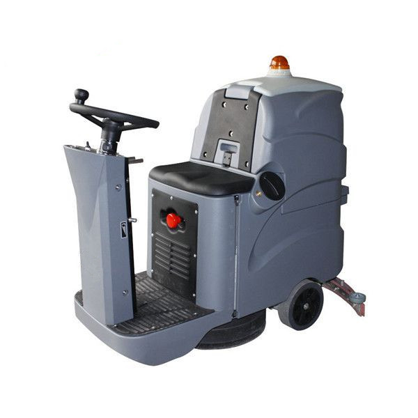 Grey Industrial Riding Floor Scrubber Cleaning Machines For Warehouse / Factory 0