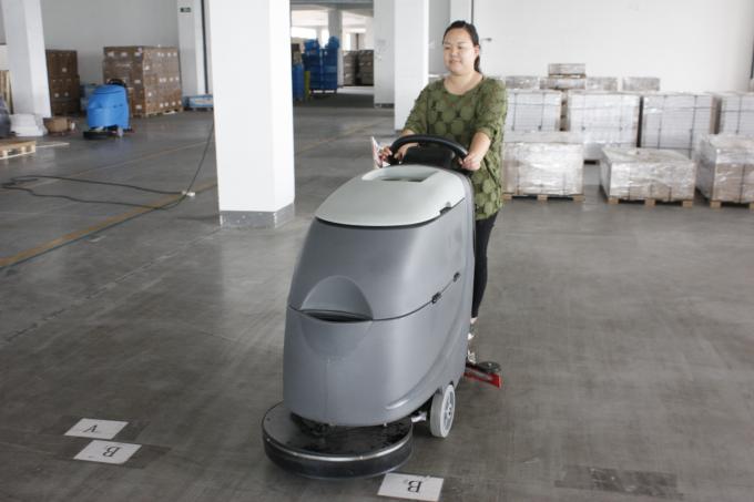 Stable Structure Stone Floor Cleaner Machine , Battery Powered Shop Floor Cleaning Machine 0