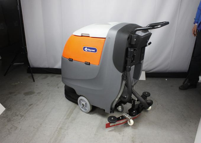 Gray Color Battery Powered Floor Scrubber Using In Supermarket And Store 0