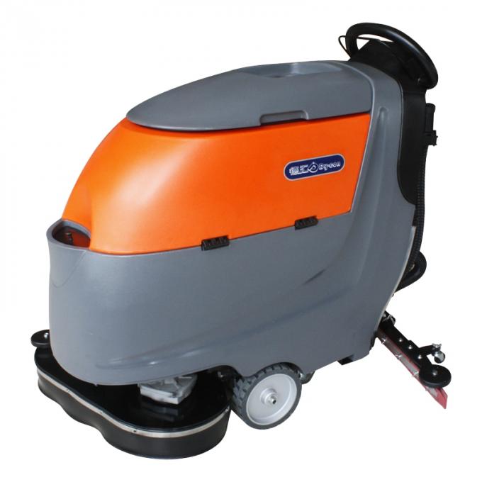 Walk Behind Two Brushes Commercial Hard Floor Cleaner Machine High Efficiency 1