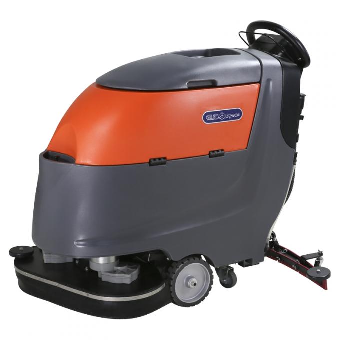 Double Brush Disc Floor Scrubber Dryer Machine , Walk Behind Floor Cleaner