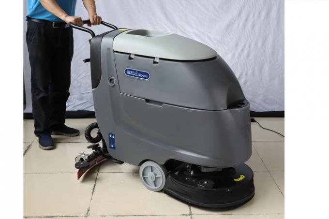 Extremely Flexible Battery Powered Floor Scrubber In Narrow Space 24V 1