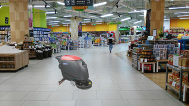 Supermarket Floor Scrubber Dryer Machine With Held And Big Water Tank