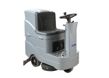 Powerful Warehouse Floor Cleaning Machine / Compact Scrubber Dryer 2 Brush