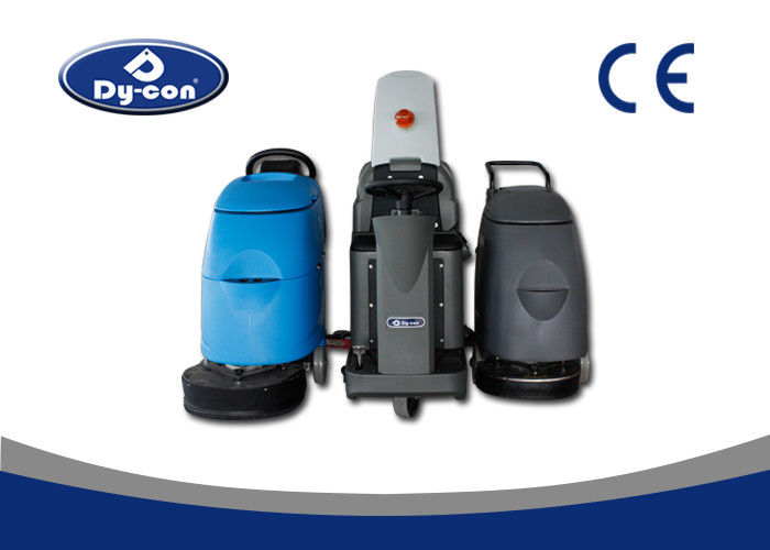 Solution Tank Electric Floor Scrubbers Machine With Emergency Stop