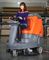Airport Floor Scrubber Dryer Machine , Advance Battery Operated Ride On Floor Sweeper