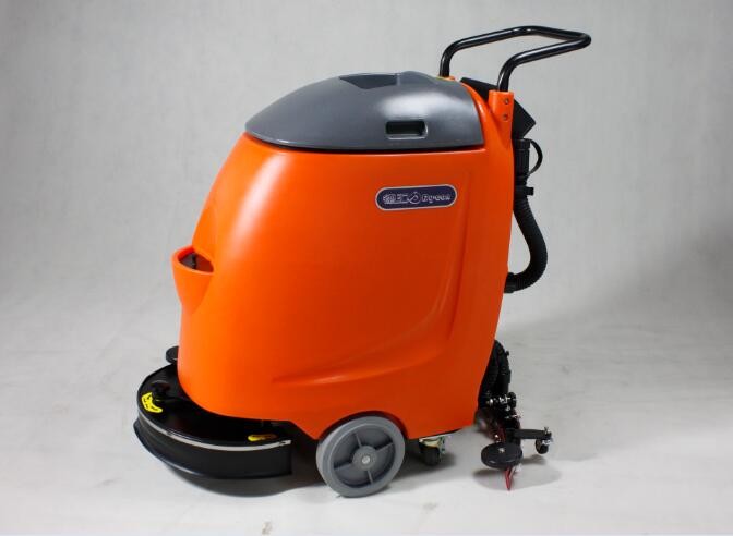 Pulastic Clean Machine Plastic Body Hand Push Floor Scruber Semi Automatic Floor Cleaning Machine
