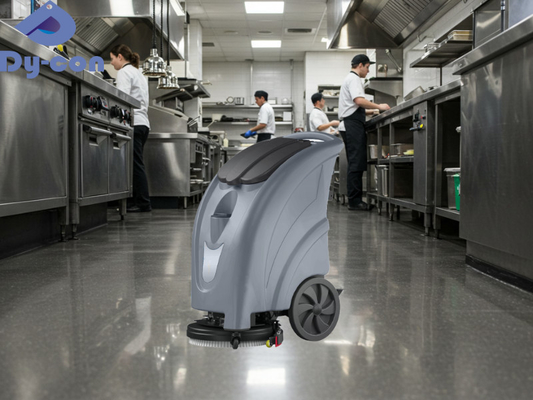 Small Floor Scrubbers For Quickly Cleaning Oily Floors In Commercial Kitchens