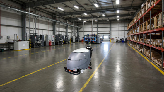 High Performance 60L Floor Scrubber Engineered For Factory And Warehouse Cleaning