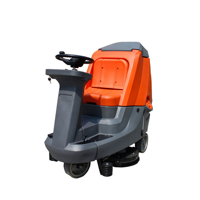 550w Suction 1100mm Squeegee Width Ride On Floor Scrubber 0